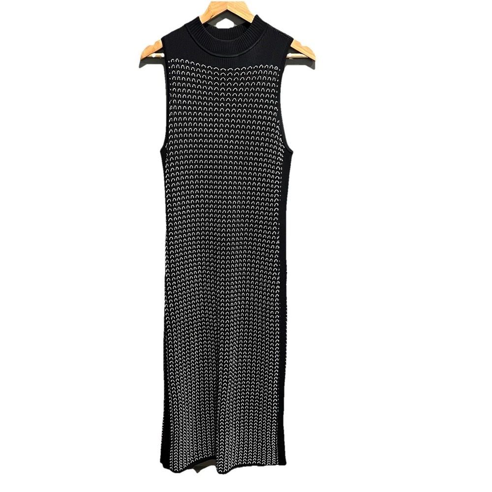 Rag & Bone Black White‎ Eyelets Sleeveless Women's Dress Size Large
